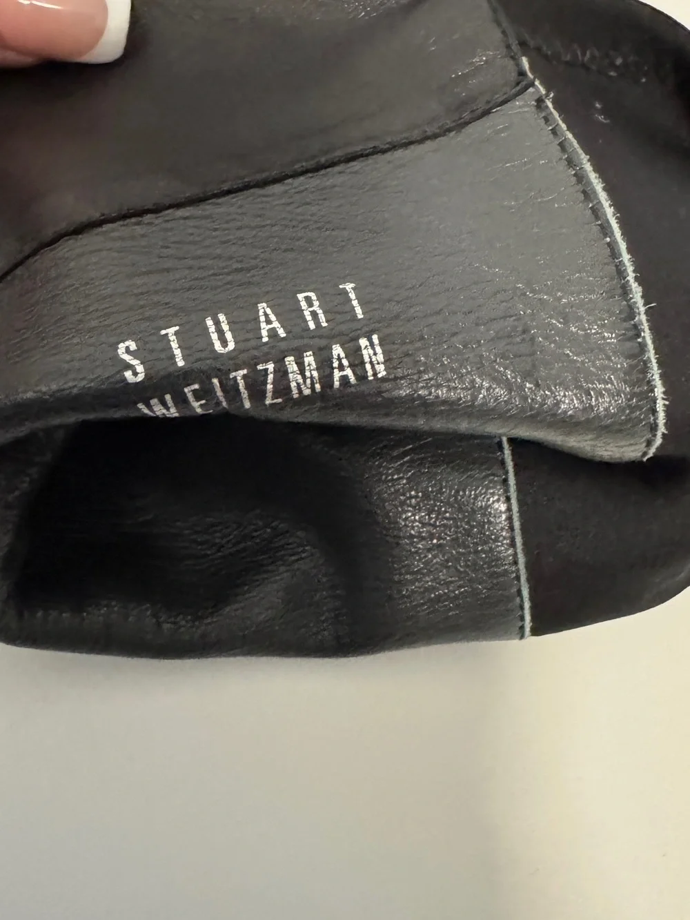 Stuart Weitzman 5050 Boot Black Leather size 6.5